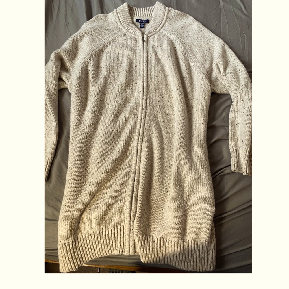 Chaps cable knit long cardigan sweater size 2x